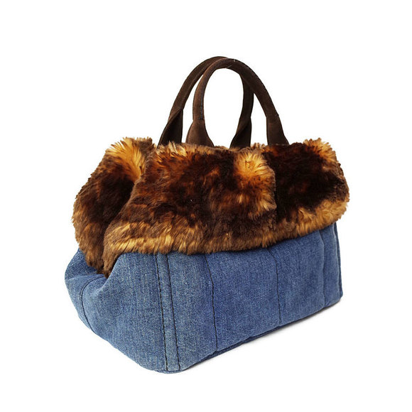 Prada Fur Bag Tote Kanapa - Picture 1 of 9